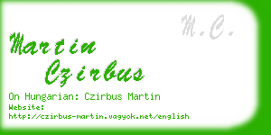 martin czirbus business card